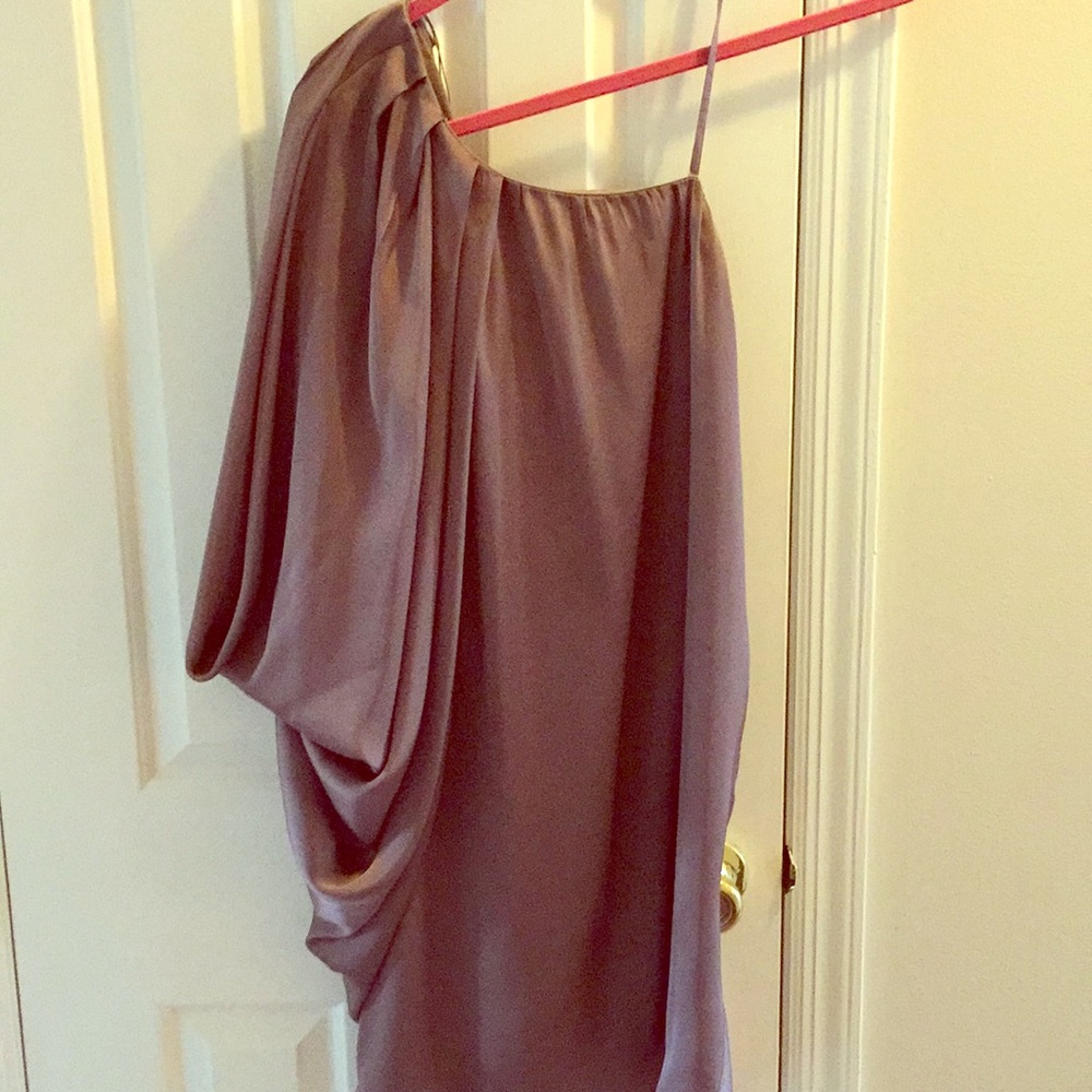 Aidan Mattox Off the shoulder satin dress